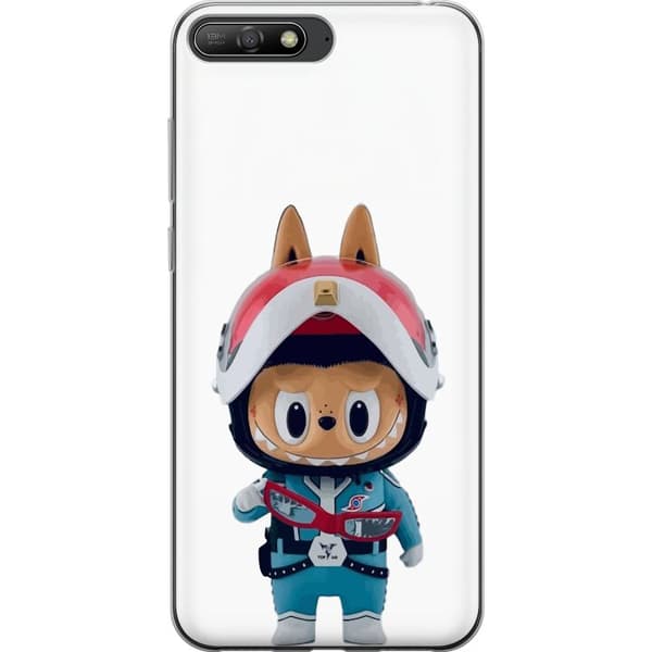 Huawei Y6 (2018) Genomskinligt Skal How2work Labubu The Monsters x Ultraman Blue Figure