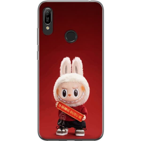 Huawei Y6 (2019) Läpinäkyvä kuori Pop Mart The Monsters Labubu Onnea Vinyl Nukke