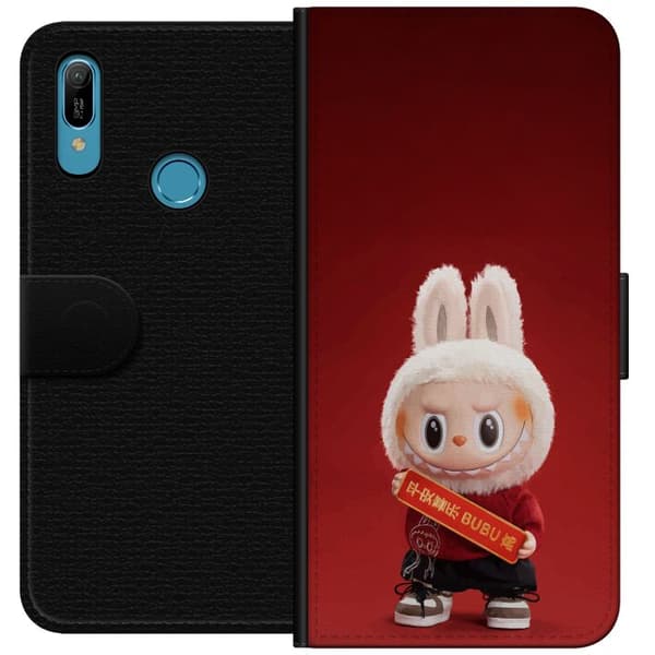 Huawei Y6 (2019) Tegnebogsetui Pop Mart The Monsters Labubu Held og Lykke Vinyl Plysdukke