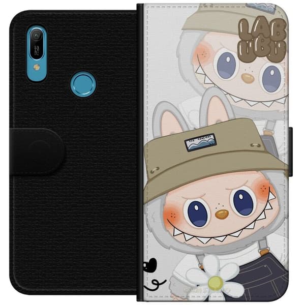 Huawei Y6 (2019) Lompakkokotelo Labubu Minimal Mood - Yksinkertainen ja tyylikäs hirviösuunnittelu