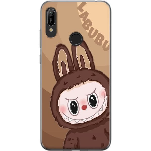 Huawei Y6 (2019) Läpinäkyvä kuori Labubu Pilvipieni - Valkoinen ja Sininen Suunnittelu Söpöllä Tyylillä