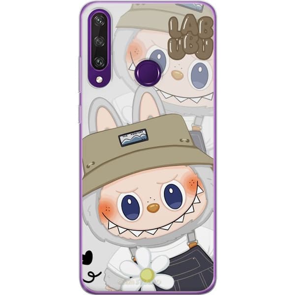 Huawei Y6p Läpinäkyvä kuori Labubu Minimal Mood - Yksinkertainen ja tyylikäs hirviösuunnittelu