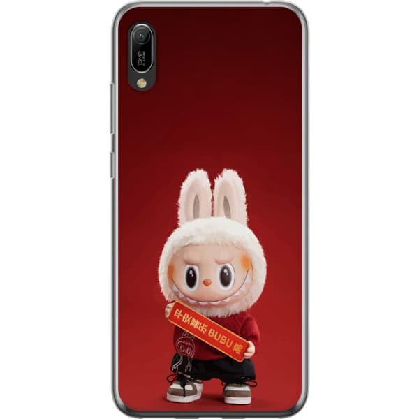 Huawei Y6 Pro (2019) Läpinäkyvä kuori Pop Mart The Monsters Labubu Onnea Vinyl Nukke