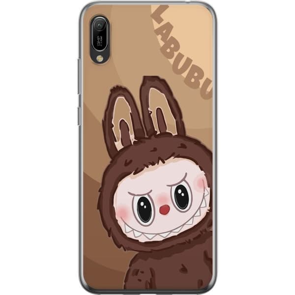 Huawei Y6 Pro (2019) Genomskinligt Skal Labubu Cloud Cutie – Vit och blå design med gullig stil