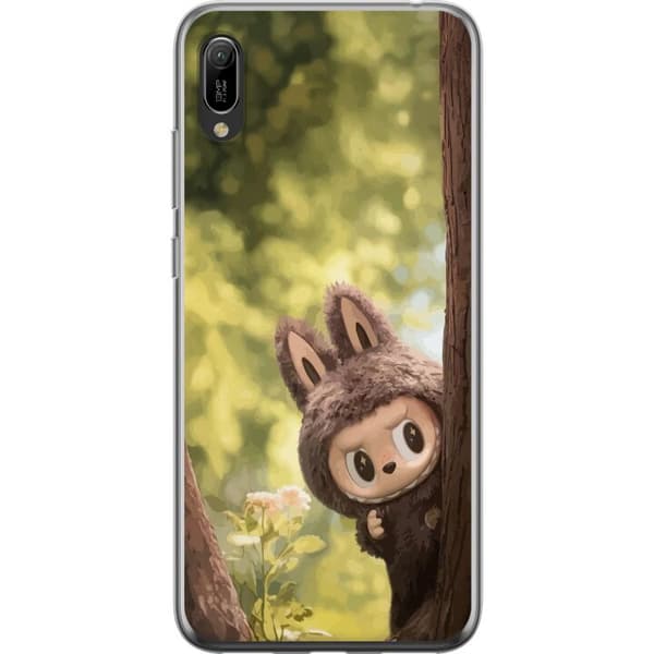 Huawei Y6 Pro (2019) Gennemsigtig cover Labubu Graffiti Vibes – Gadekunst i monsterform