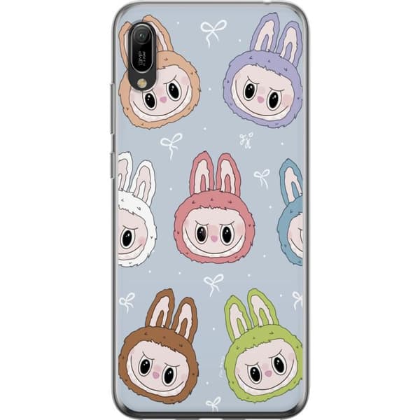 Huawei Y6 Pro (2019) Genomskinligt Skal Labubu Star Pattern – Stjärnmönstrat med monsterlook