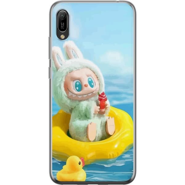 Huawei Y6 Pro (2019) Genomskinligt Skal Labubu Stripe Attack – Ränder möter monster