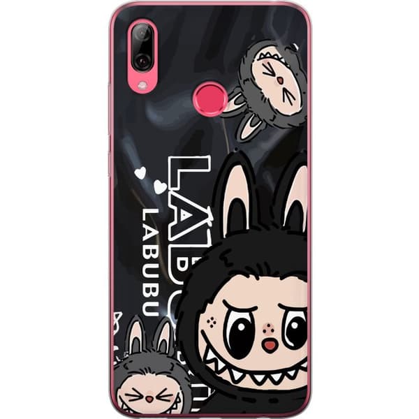 Huawei Y7 (2019) Läpinäkyvä kuori <nl>Labubu Black Energy - Musta kuviointi katutyyliin