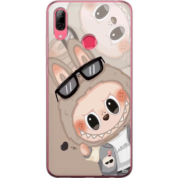 Huawei Y7 (2019) Gennemsigtig cover Labubu Rainbow Chaos