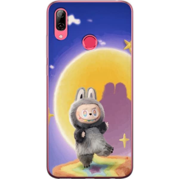 Huawei Y7 (2019) Läpinäkyvä kuori Labubu Neon Pop - Neonväri pop-taiteen hirviö