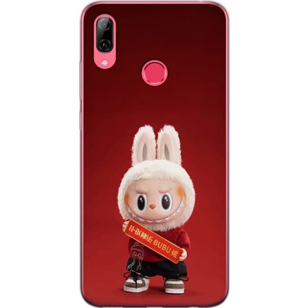 Huawei Y7 (2019) Läpinäkyvä kuori Pop Mart The Monsters Labubu Onnea Vinyl Nukke