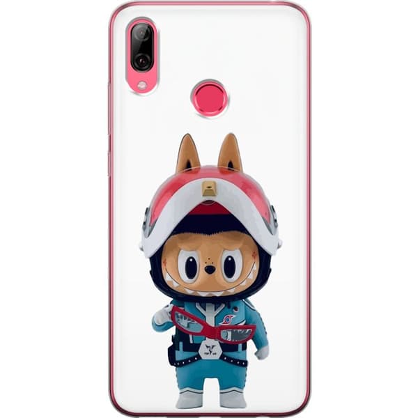 Huawei Y7 (2019) Läpinäkyvä kuori How2work Labubu hirviöt x Ultraman Blue -hahmo
