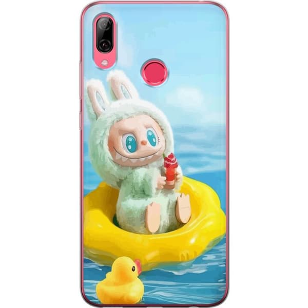 Huawei Y7 (2019) Läpinäkyvä kuori Labubu Stripe Attack - Raidat kohtaavat hirviöt