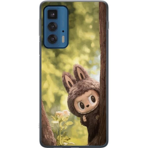 Motorola Edge 20 Pro Läpinäkyvä kuori Labubu Graffiti Vibes – Katutaide hirviömuodossa