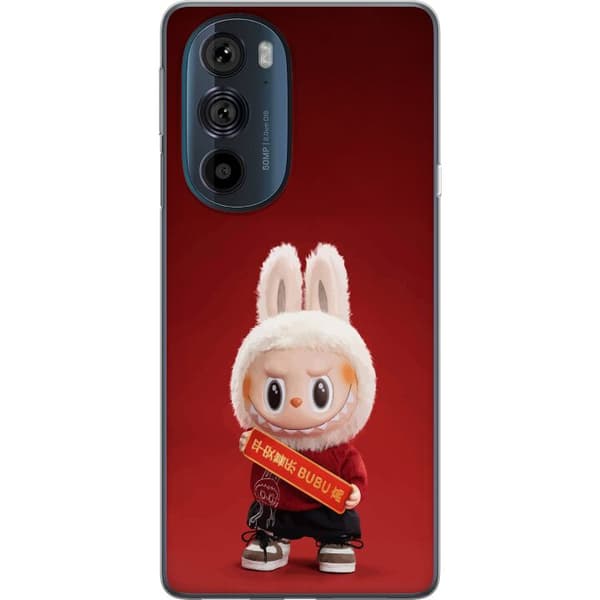 Motorola Edge 30 Pro Genomskinligt Skal Pop Mart The Monsters Labubu Best of Luck Vinyl Plush Doll