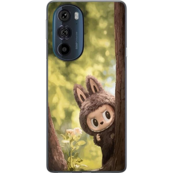 Motorola Edge 30 Pro Gennemsigtig cover Labubu Graffiti Vibes – Gadekunst i monsterform