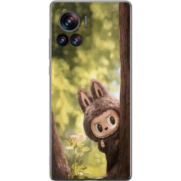 Motorola Edge 30 Ultra Gennemsigtig cover Labubu Graffiti Vibes – Gadekunst i monsterform