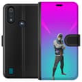 Miniatyrbillede 1 af 3: Motorola Moto E6i Tegnebogsetui sort ridder fortnite