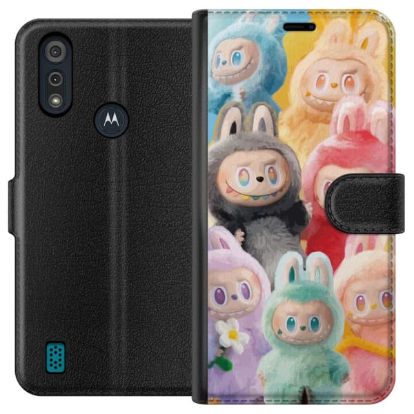Motorola Moto E6i Lompakkokotelo Labubu Luonnos Tyyli