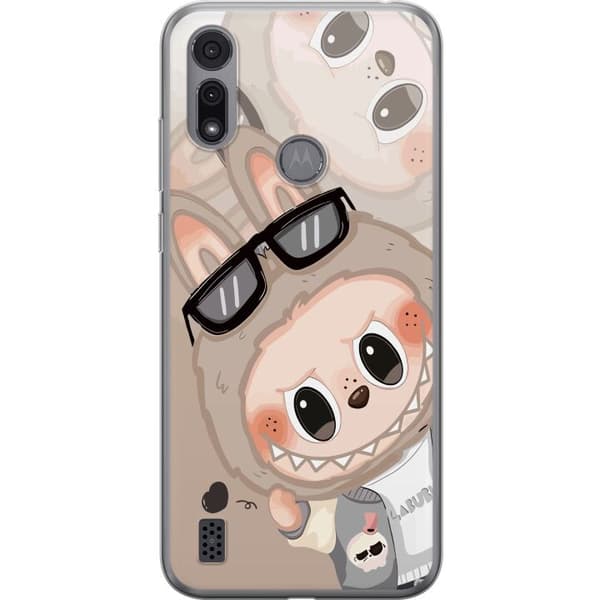 Motorola Moto E6i Läpinäkyvä kuori Labubu Rainbow Chaos