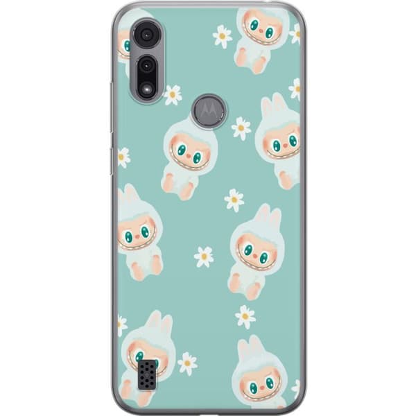 Motorola Moto E6i Genomskinligt Skal Labubu Candy Vibes – Söt och färgglad monsterstil
