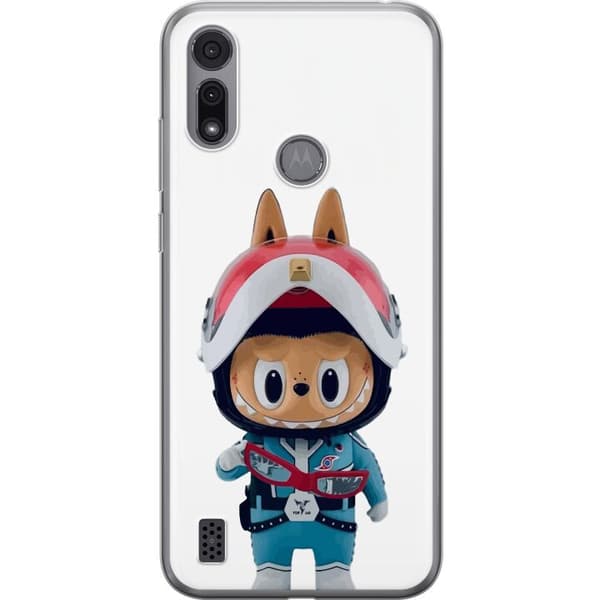 Motorola Moto E6i Genomskinligt Skal How2work Labubu The Monsters x Ultraman Blue Figure