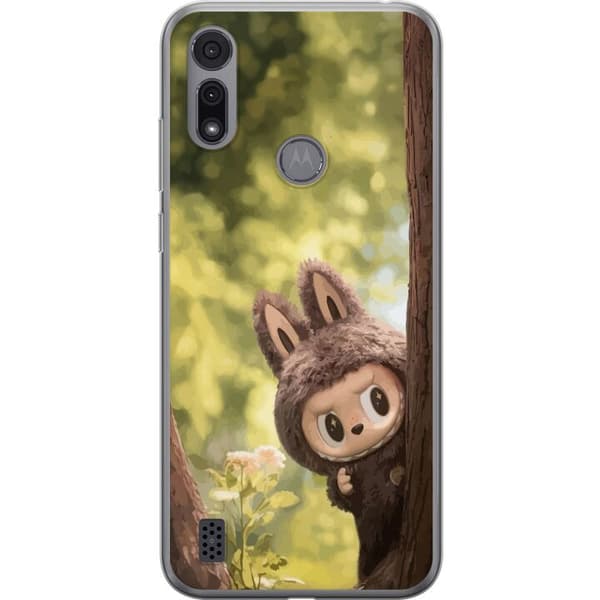Motorola Moto E6i Läpinäkyvä kuori Labubu Graffiti Vibes – Katutaide hirviömuodossa