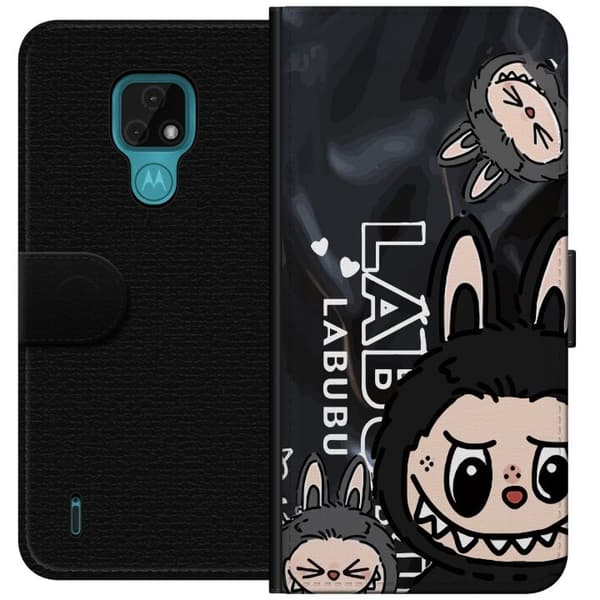 Motorola Moto E7 Plånboksfodral Labubu Black Energy – Svart mönster i streetstyle