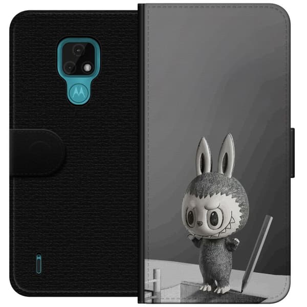 Motorola Moto E7 Lompakkokotelo Pop Mart MEGA LABUBU LABUBU Sketch 1000%