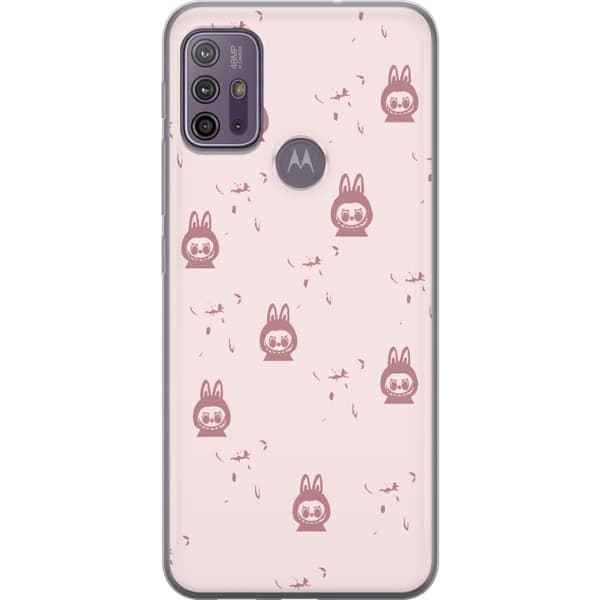 Motorola Moto G10 Läpinäkyvä kuori Labubu Neon Pop - Neonvärinen pop art hirviö