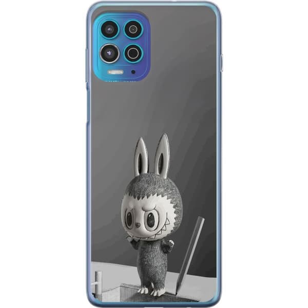 Motorola Moto G100 Genomskinligt Skal Pop Mart MEGA LABUBU LABUBU Sketch 1000%