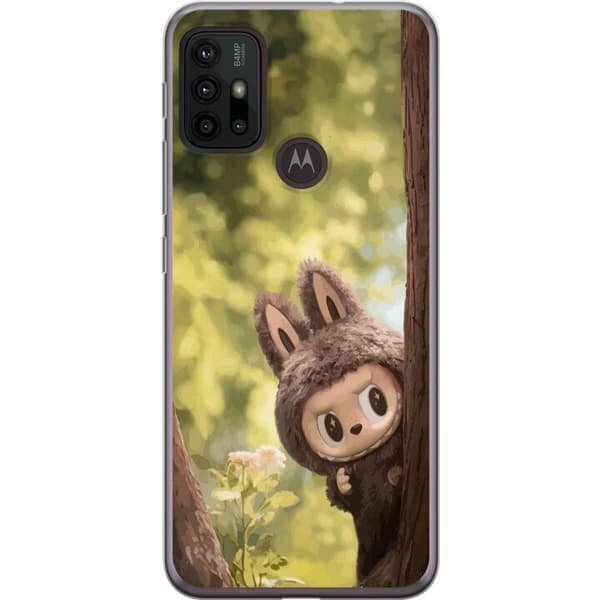 Motorola Moto G30 Gjennomsiktig deksel Labubu Graffiti Vibes – Gatukunst i Monsterform