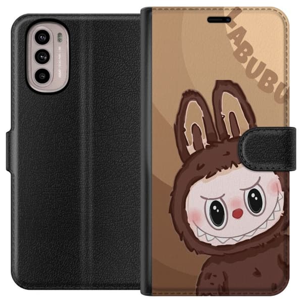 Motorola Moto G41 Plånboksfodral Labubu Cloud Cutie – Vit och blå design med gullig stil