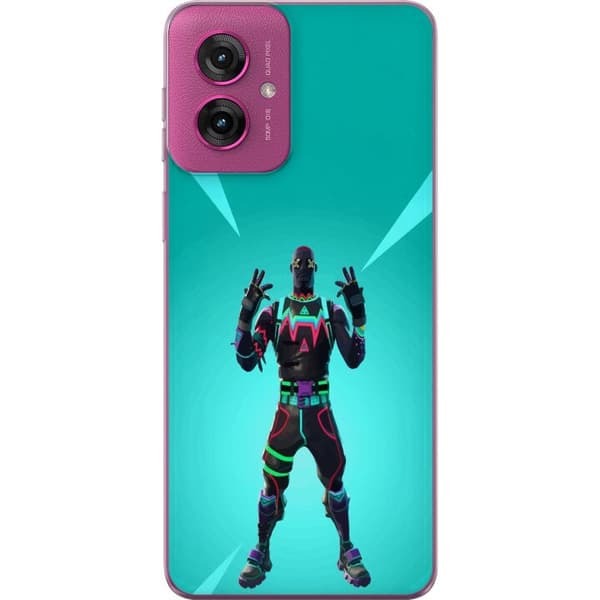 Motorola Moto G55 Läpinäkyvä kuori musta ritari fortnite