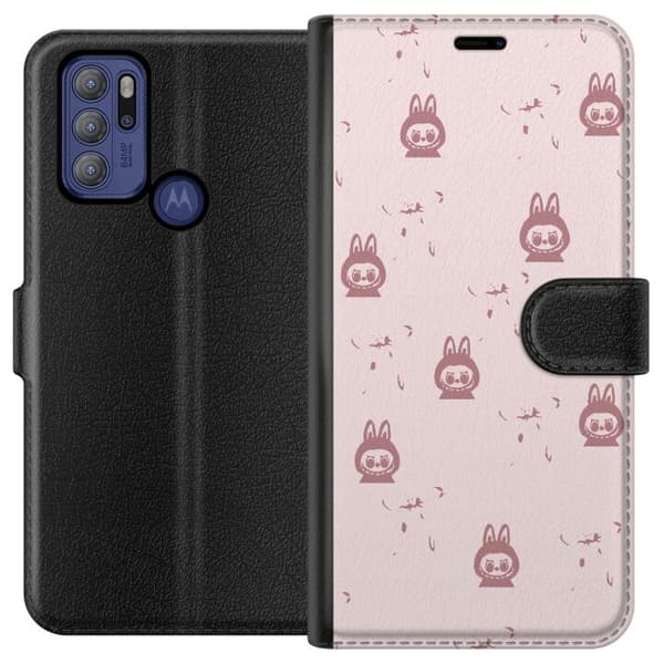 Motorola Moto G60S Tegnebogsetui Labubu Neon Pop - Neonfarvet pop art monster