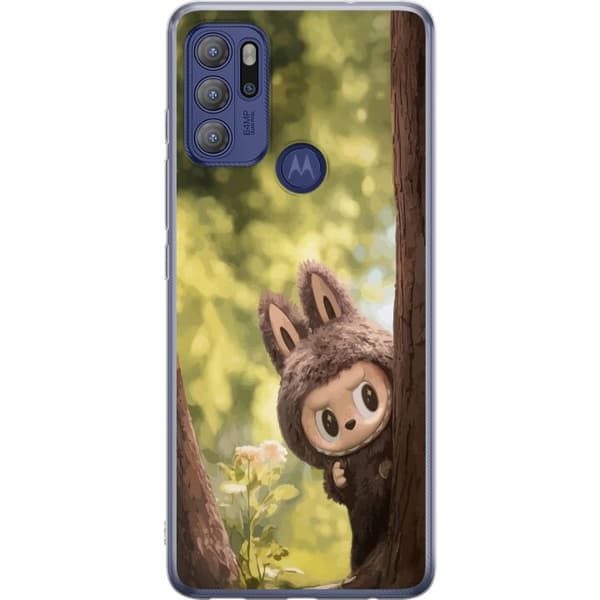 Motorola Moto G60S Gjennomsiktig deksel Labubu Graffiti Vibes – Gatukunst i Monsterform