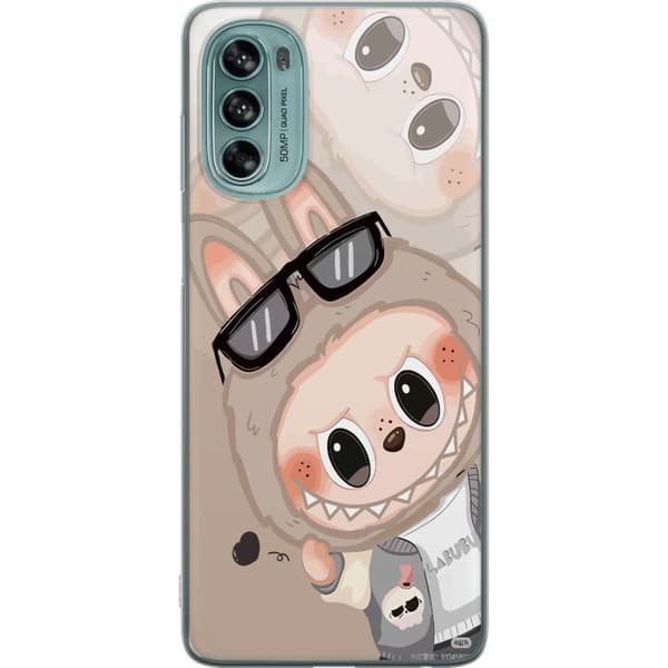Motorola Moto G62 5G Gennemsigtig cover Labubu Rainbow Chaos