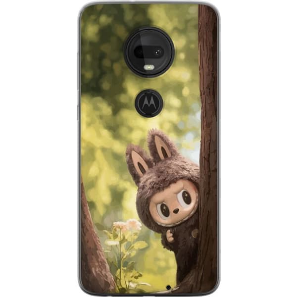 Motorola Moto G7 Genomskinligt Skal Labubu Graffiti Vibes – Gatukonst i monsterform