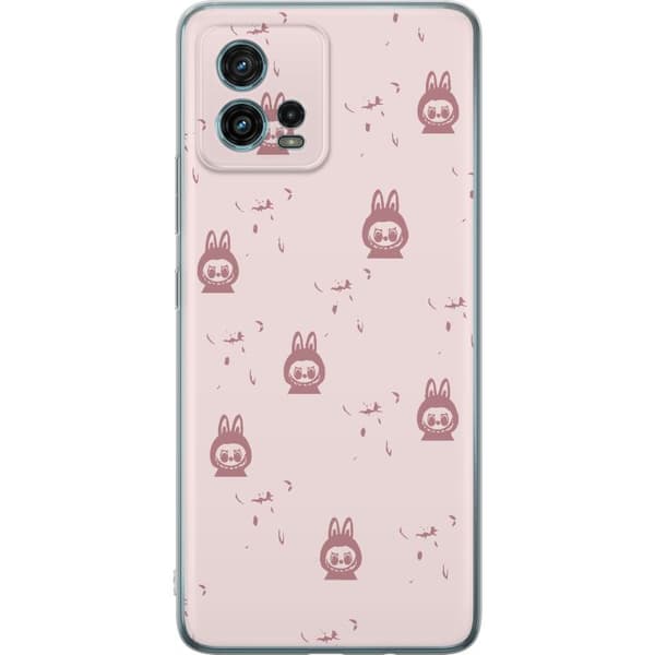 Motorola Moto G72 Läpinäkyvä kuori Labubu Neon Pop - Neonvärinen pop art hirviö