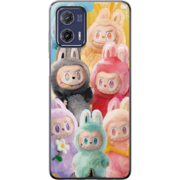 Motorola Moto G73 Gennemsigtig cover Labubu Skitse Stil