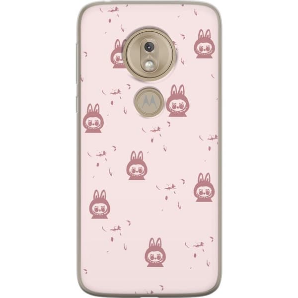 Motorola Moto G7 Play Gennemsigtig cover Labubu Neon Pop - Neonfarvet pop art monster