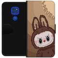 Miniatyrbilde 1 av 3: Motorola Moto G9 Play Lommeboketui Labubu Sky Kosebamse - Hvit og Blå Design med Søt Stil