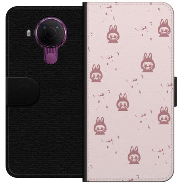 Nokia 5.4 Lommeboketui Labubu Neon Pop - Neonfarget pop art monster