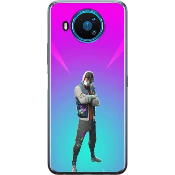Nokia 8.3 5G Gjennomsiktig deksel svart ridder fortnite