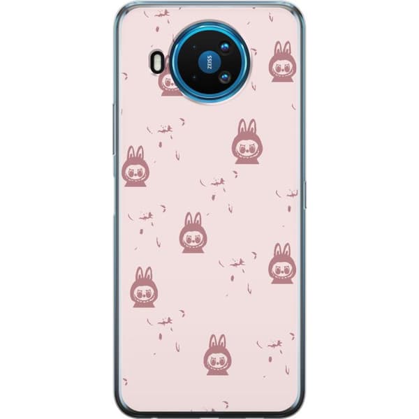 Nokia 8.3 5G Gennemsigtig cover Labubu Neon Pop - Neonfarvet pop art monster