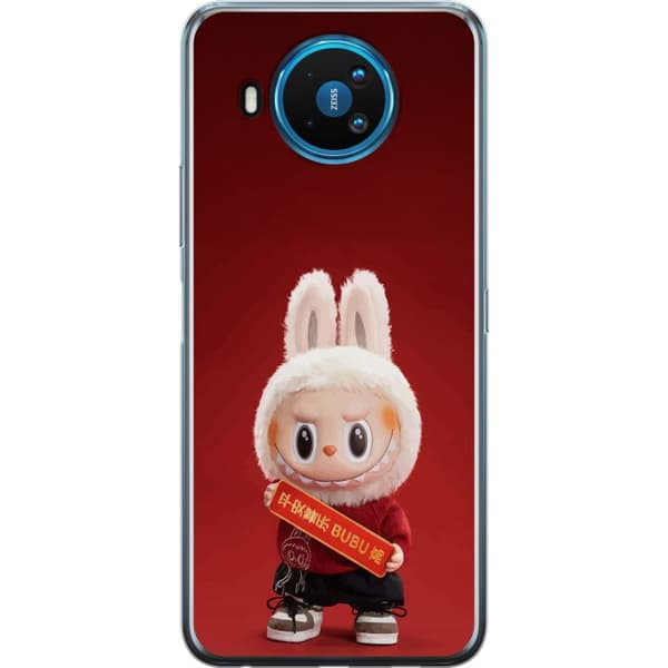 Nokia 8.3 5G Gjennomsiktig deksel Pop Mart The Monsters Labubu Lykke til Vinyl Plysj Dukke