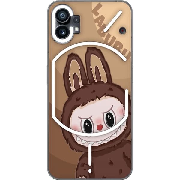 Nothing Phone (1) Läpinäkyvä kuori Labubu Pilvipieni - Valkoinen ja Sininen Suunnittelu Söpöllä Tyylillä