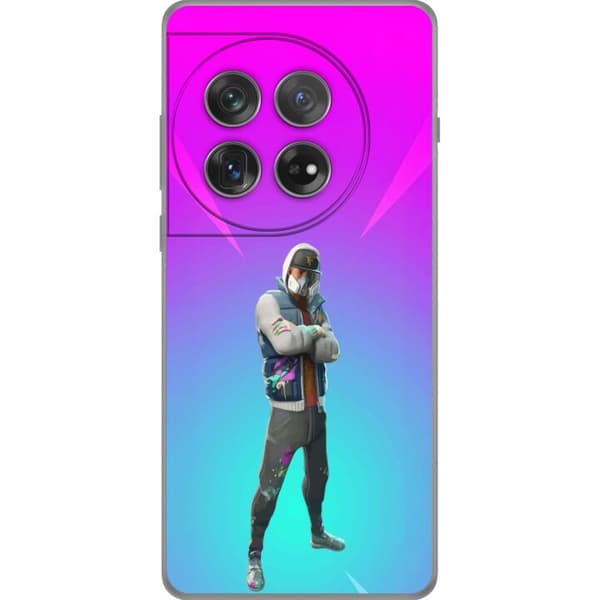 OnePlus 12 Gjennomsiktig deksel svart ridder fortnite