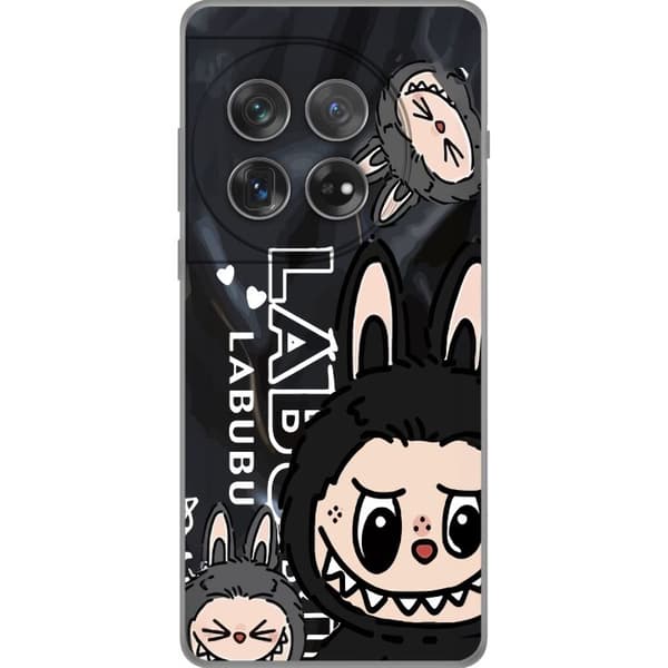 OnePlus 12 Gennemsigtig cover <nl>Labubu Black Energy - Sort mønster i gade stil