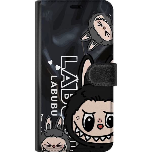 OnePlus 12R Lommeboketui <nl>Labubu Black Energy - Svart mønster i gatestil